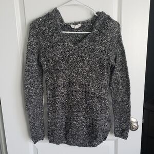 Cloud Chaser Black and White V-Neck Sweater